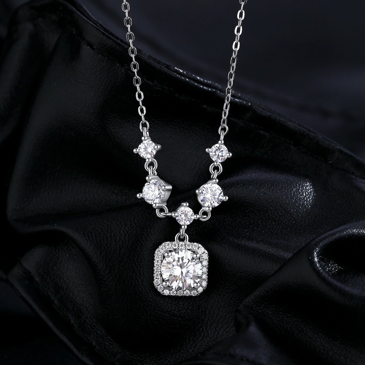 Moissanite Necklace  Luxury