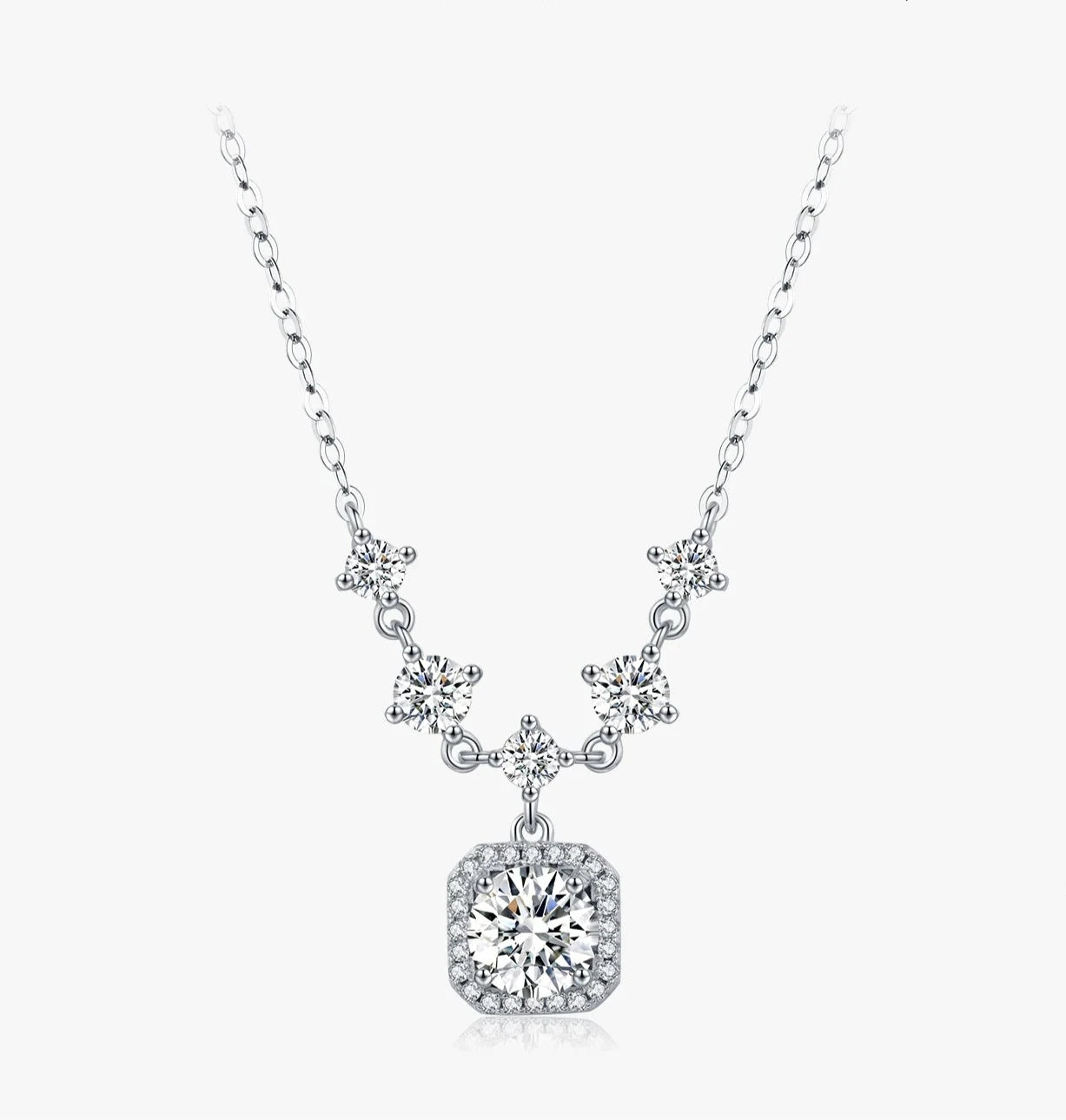 Moissanite Necklace  Luxury