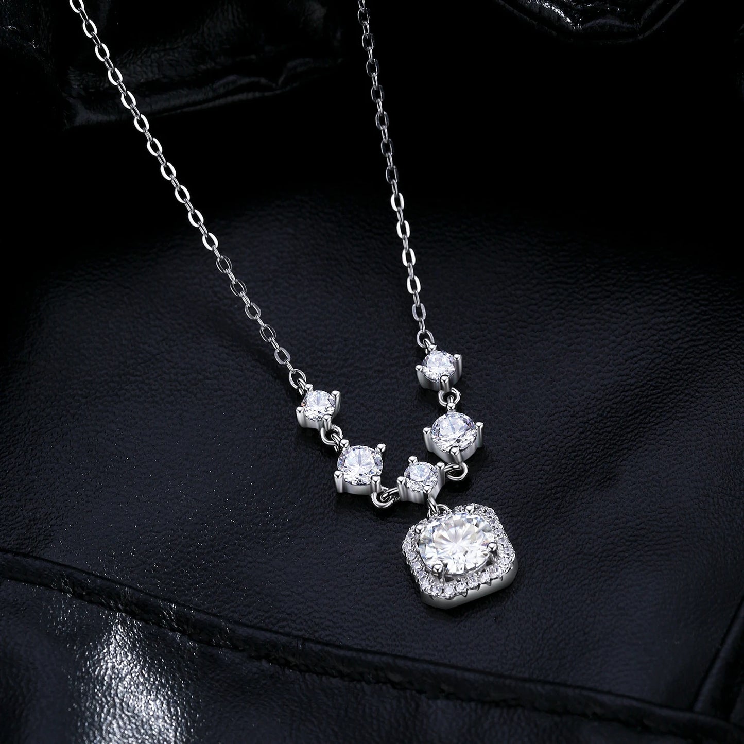 Moissanite Necklace  Luxury