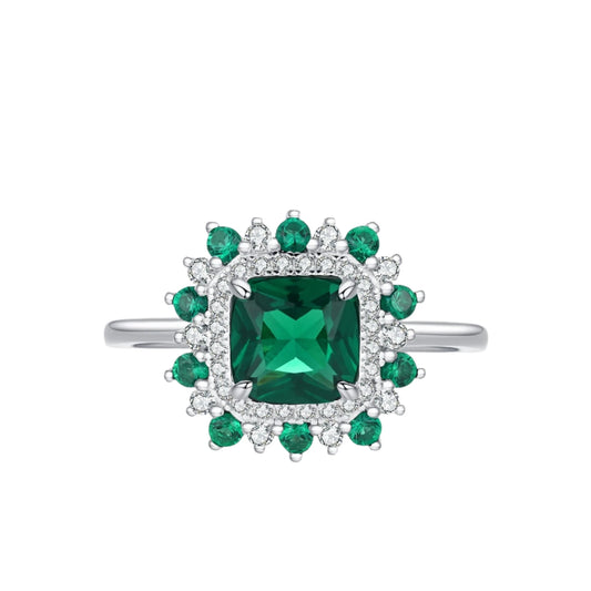 Elegant Square  Green Zirconia